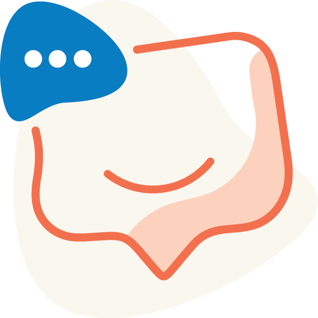 Smiling speech bubble icon