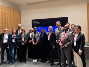 In the room: Ash & Jemima - young changemakers, UNICEF; Orange; Yoti; Telstra; Vodafone; Telefónica; INTERPOL; Global Child Forum; GSMA; Google; International Telecommunication Union; International Centre for Missing & Exploited Children; Bahrain Telecommunications Regulatory Authority.