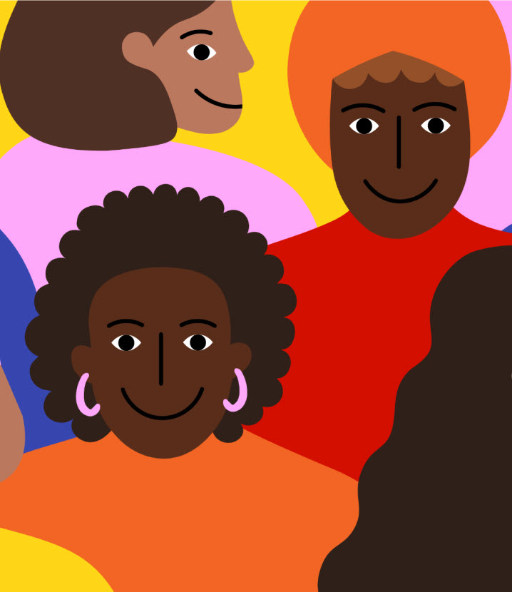 Illustration of diverse women
