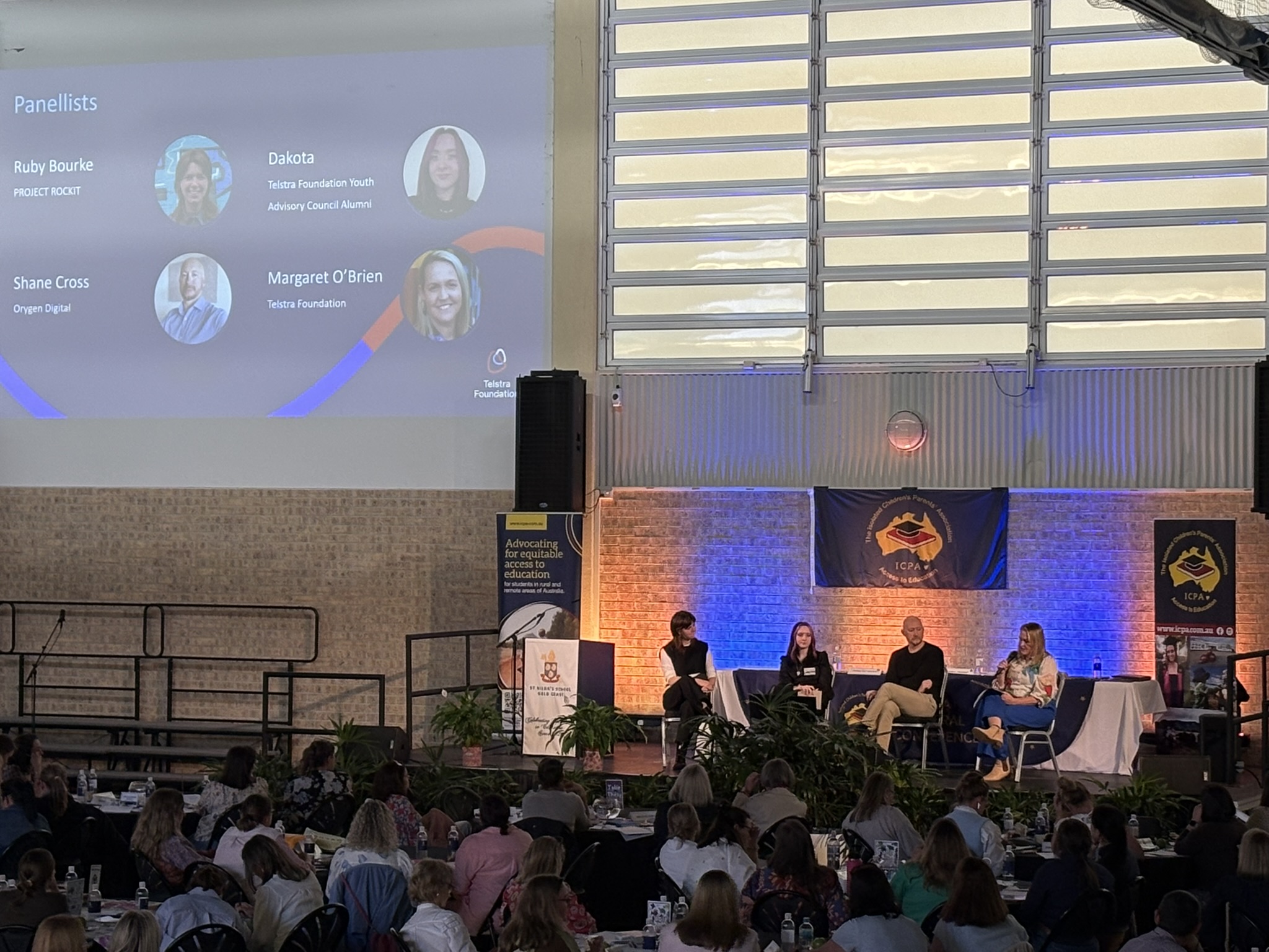 The Telstra Foundation panel at the ICPA Conference